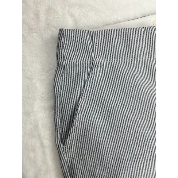 NWT Max Studio Womens Straight Leg Pant  Blue & White Elastic Waist Pants Medium - Picture 11 of 13